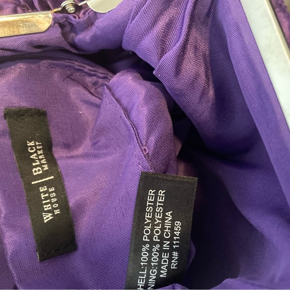White House Black Market Purple Floral Clutch - Picture 3 of 5